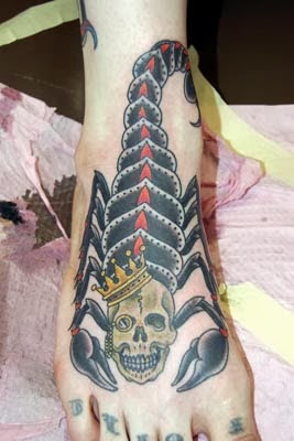 significado de tatuagens de escorpião no pé