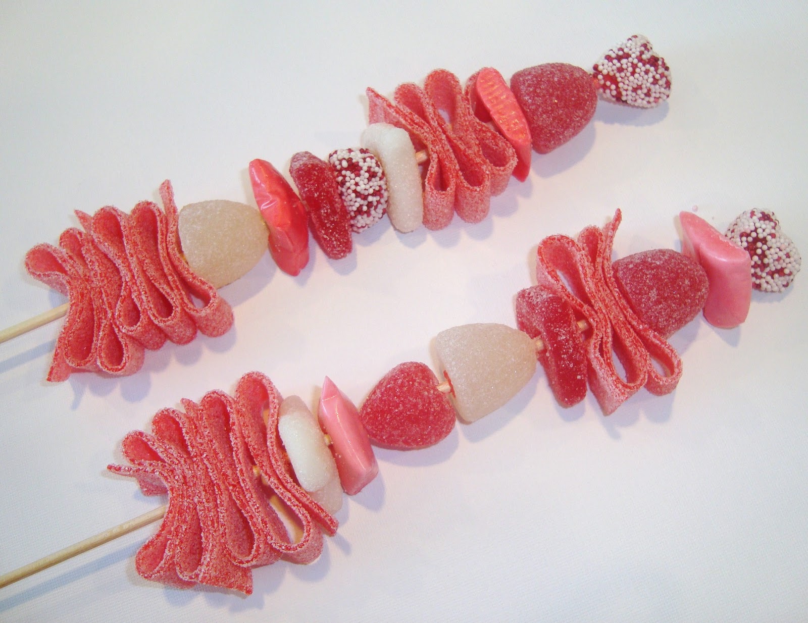 Valentine's Candy Skewers Dip it in Chocolate