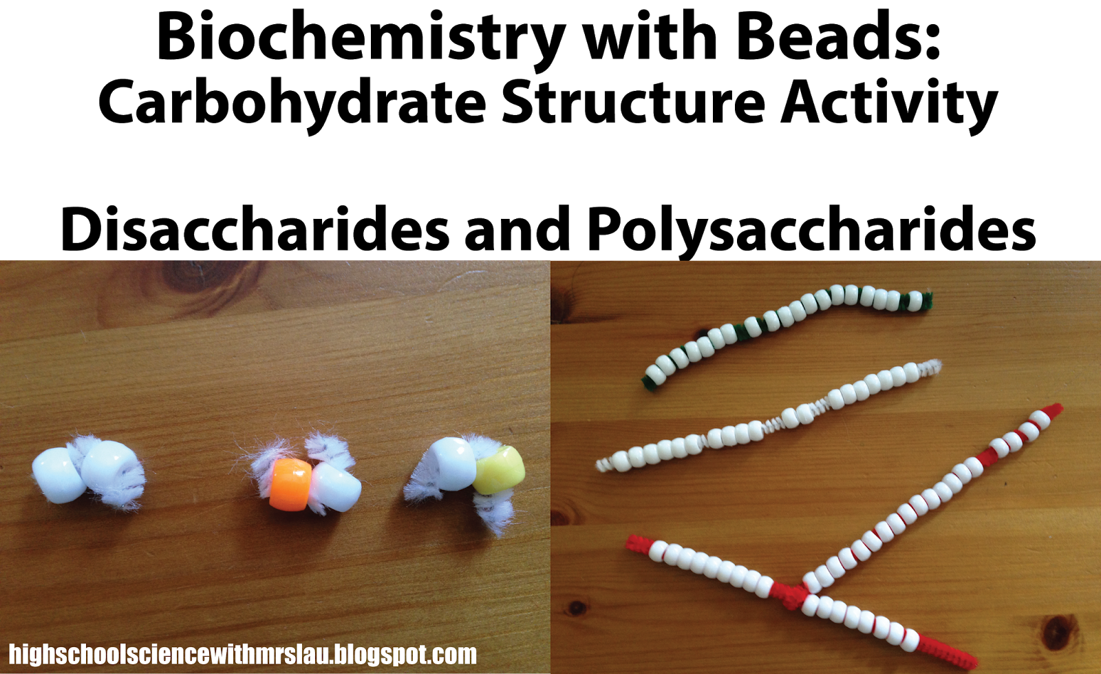 Handson Biochemistry Beads, Pipe Cleaners, and the clearest way to