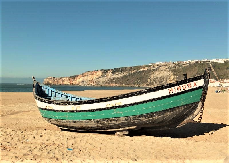 Traditional fishing boat, at Nazaré
