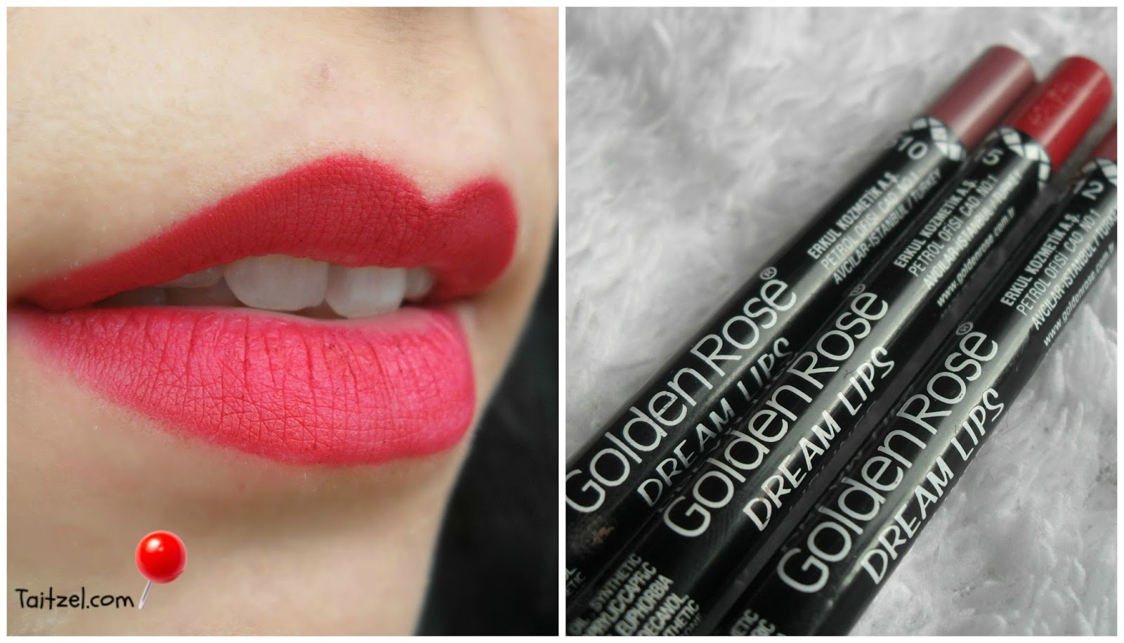 Golden Rose dream lip liner & Essence lip liner Taitzel beauty