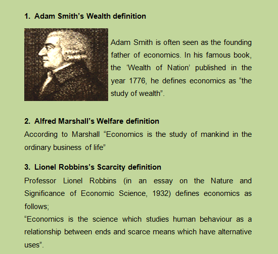 How do Economists define ‘Economics’? EconoMaldives ERROR 404