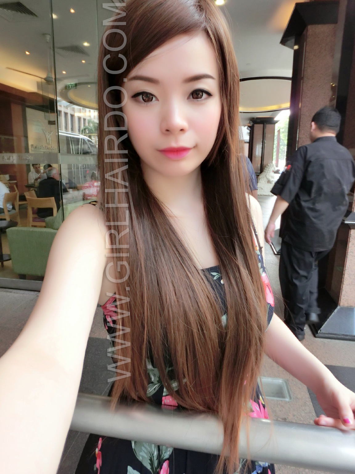 7623 Light Brown Very Beautiful Long Straight Wig Non Shiny