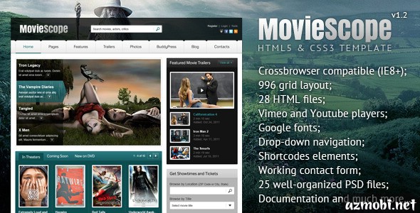 MovieScope – HTML5 & CSS3 Portal Template