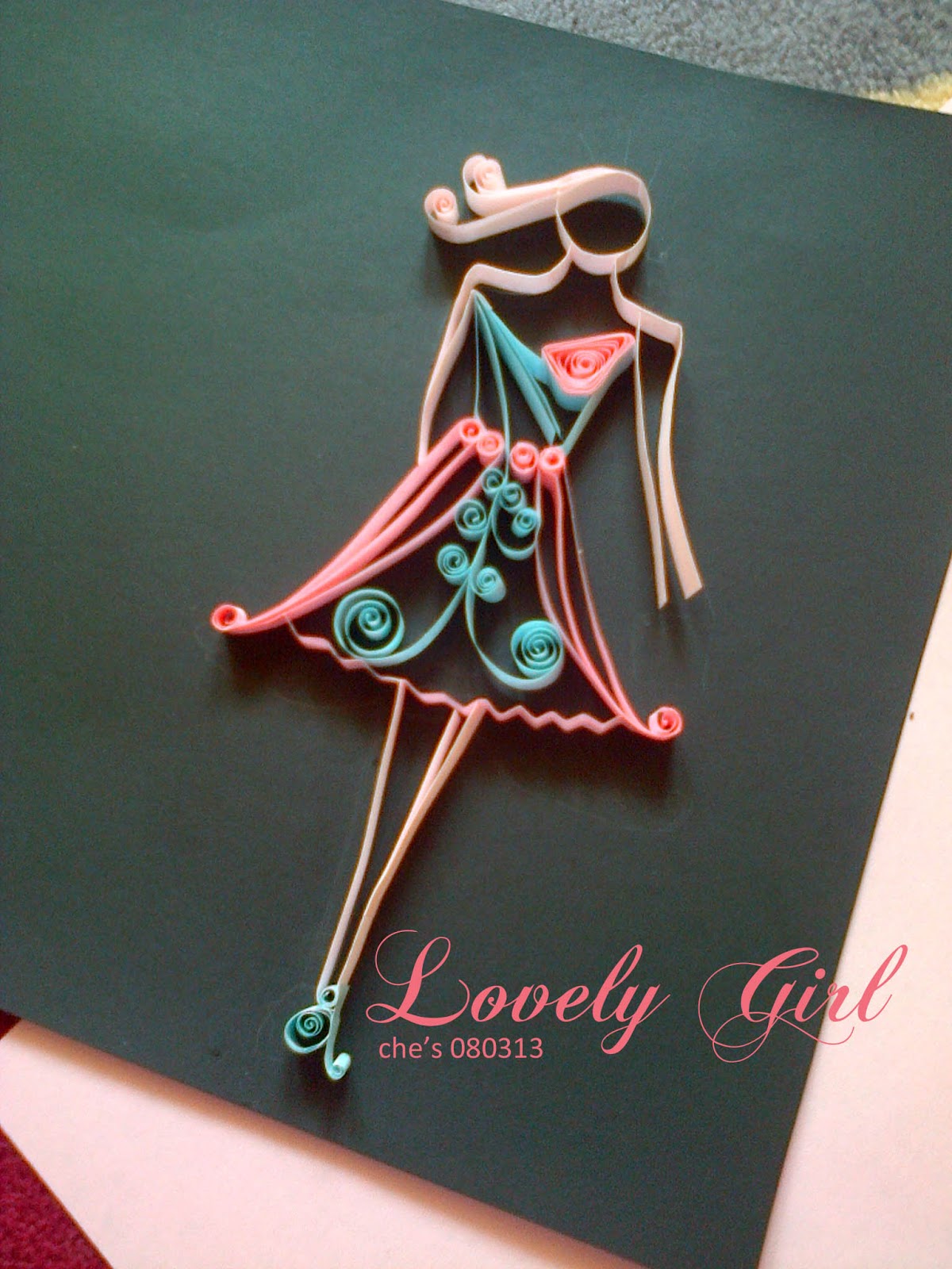 complexity Lovely Pinky Girl Quilling Paper