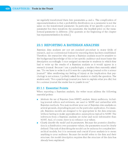 How to report a Bayesian analysis: Teaching why