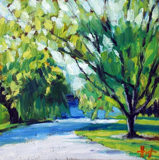 Morning at the Lietzensee, Berlin by Liza Hirst