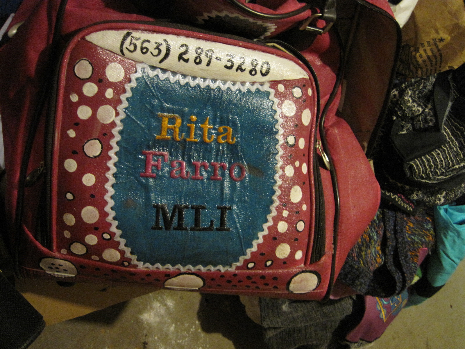 Rita's Sew Fun Painted Luggage