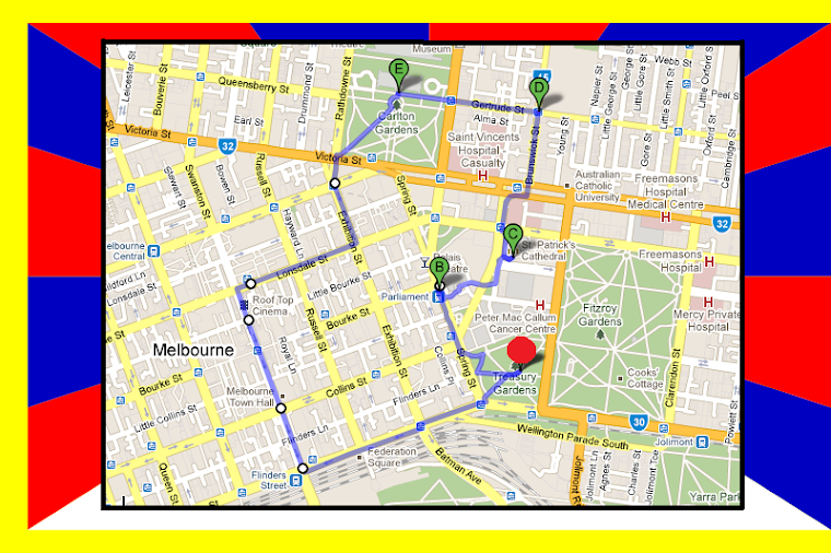 Melbourne Walking Route