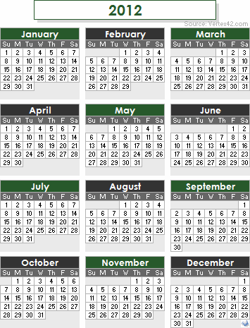 Online Printable Calendar 2012 on Free Printable Calendar 2012  Calendar 2012