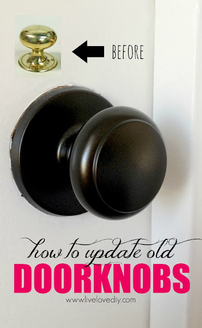 The secret to updating old brass doorknobs! This is SO great!