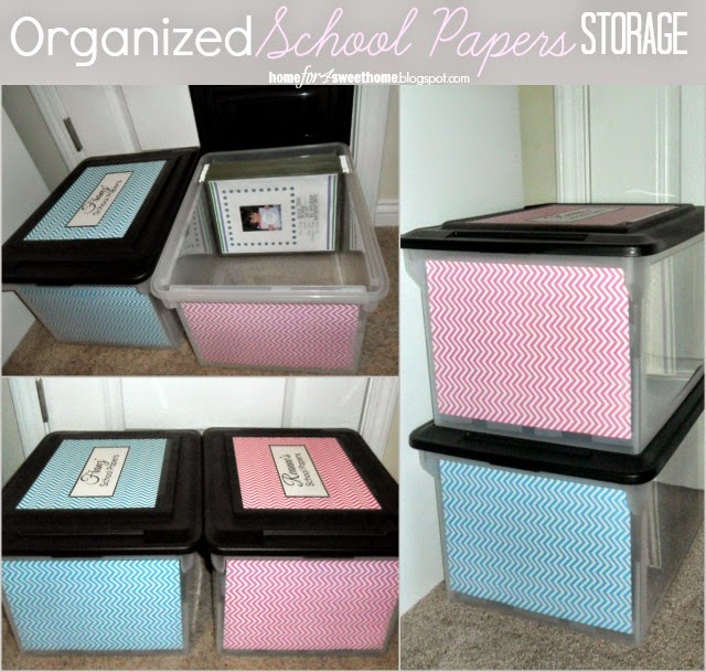 Home For4 Sweet Home Organized School Papers Storage