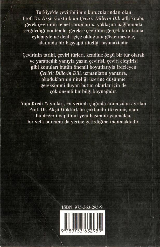 Kitap Arkasi Ceviri Dillerin Dili