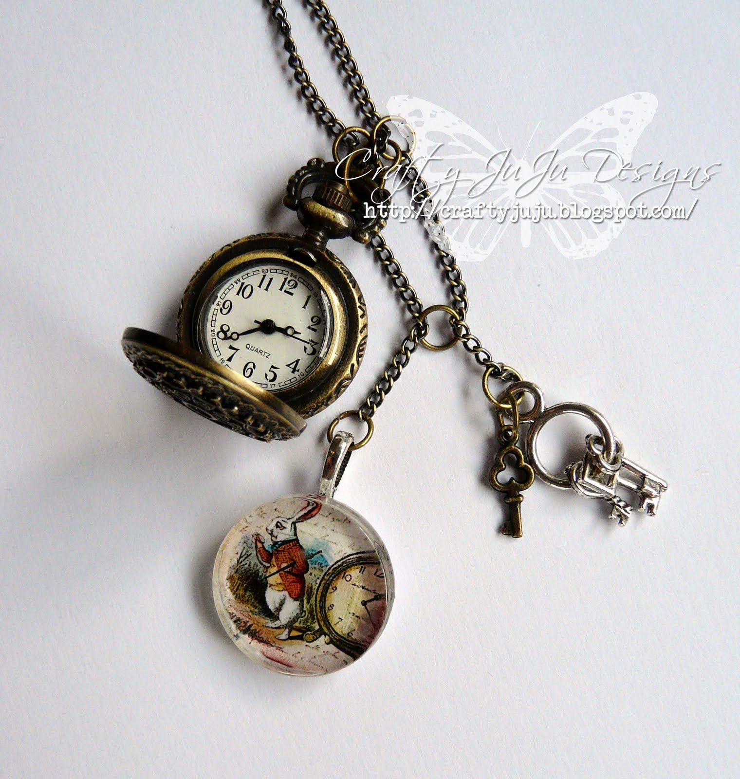 Alice In Wonderland Pocket Watch Necklaces