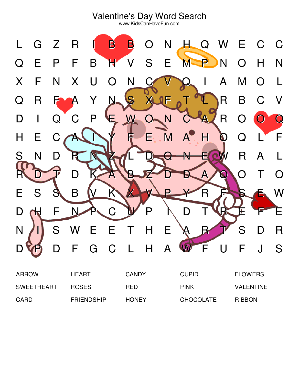 List Valentine's Day Words For Word Search, Cross Word, Word Jumble Game Maker1224 x 1584