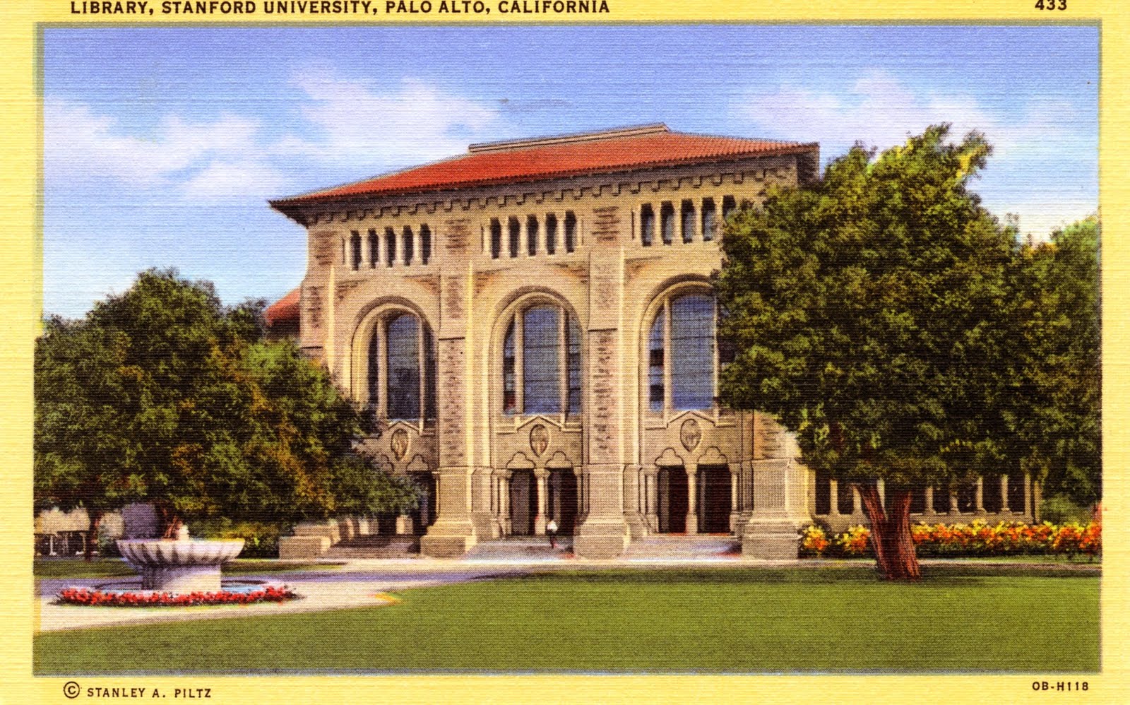 Library Postcards Library, Stanford University, Palo Alto, California