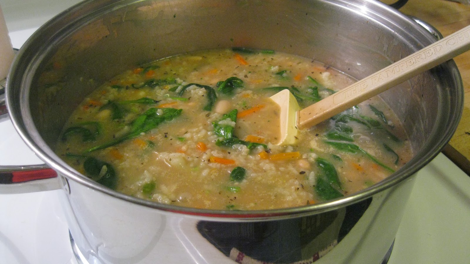 An Officer and A Vegan Italian Arborio Rice and White Bean Soup