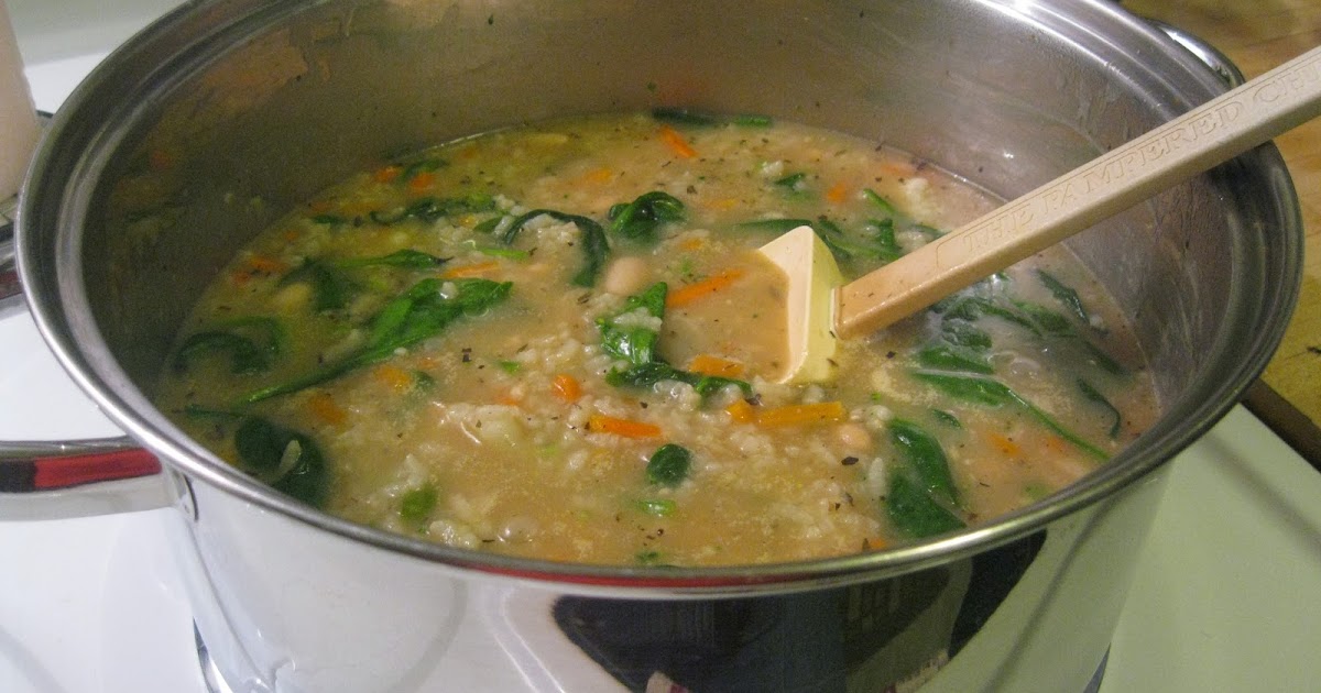 An Officer and A Vegan Italian Arborio Rice and White Bean Soup