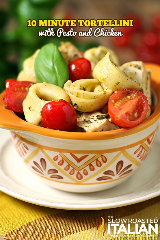 Tortellini with Pesto and Chicken