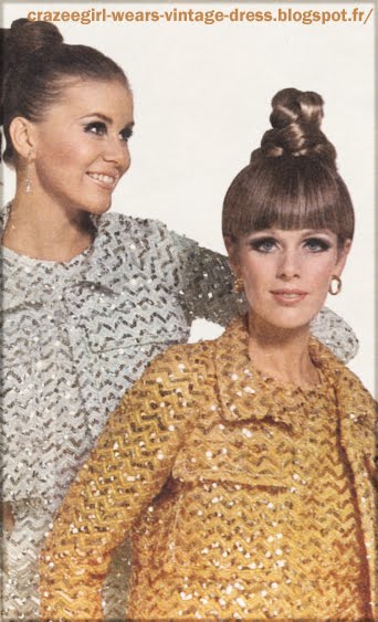 Party dress  gold , silver lame , brocade ... 1966 60s 1960  Ted Lapidus