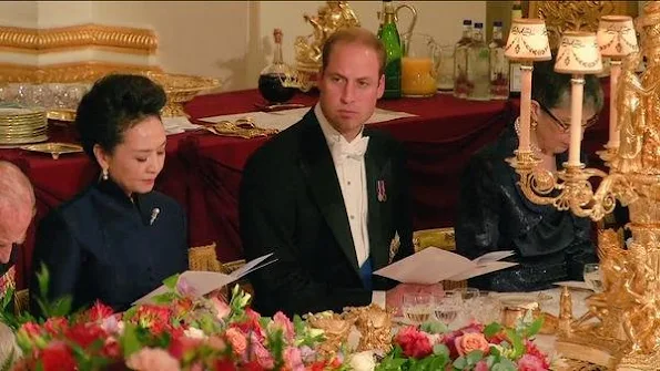  a state banquet is being held at Buckingham Palace and attended by Catherine, the Duchess of Cambridge 