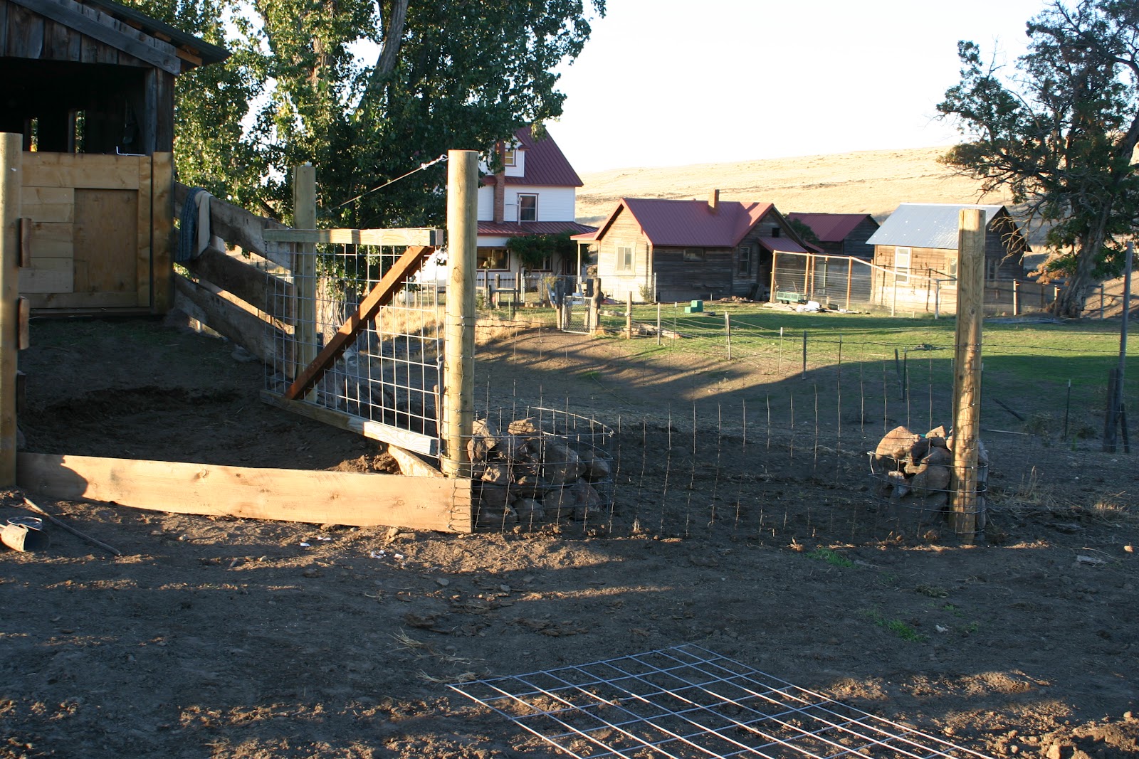 Stewart Creek Somethings Barn yard fencing almost done