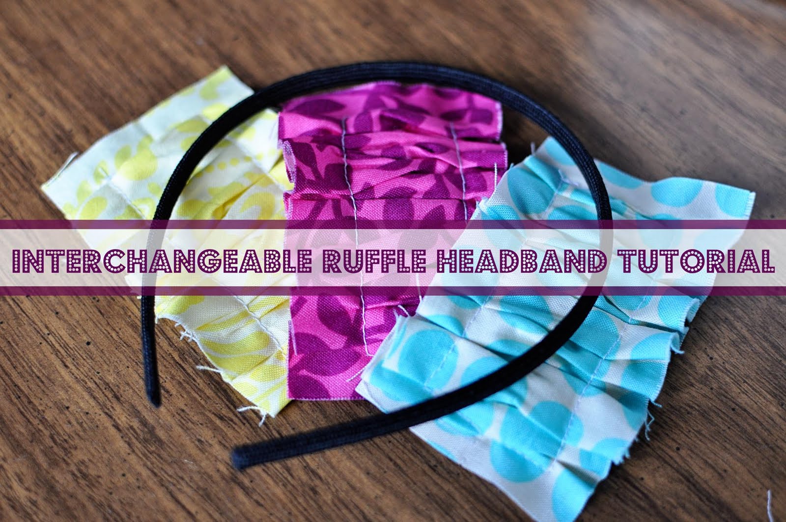 Funky Polkadot Giraffe Tutorial Thursday Interchangeable Ruffle Headband