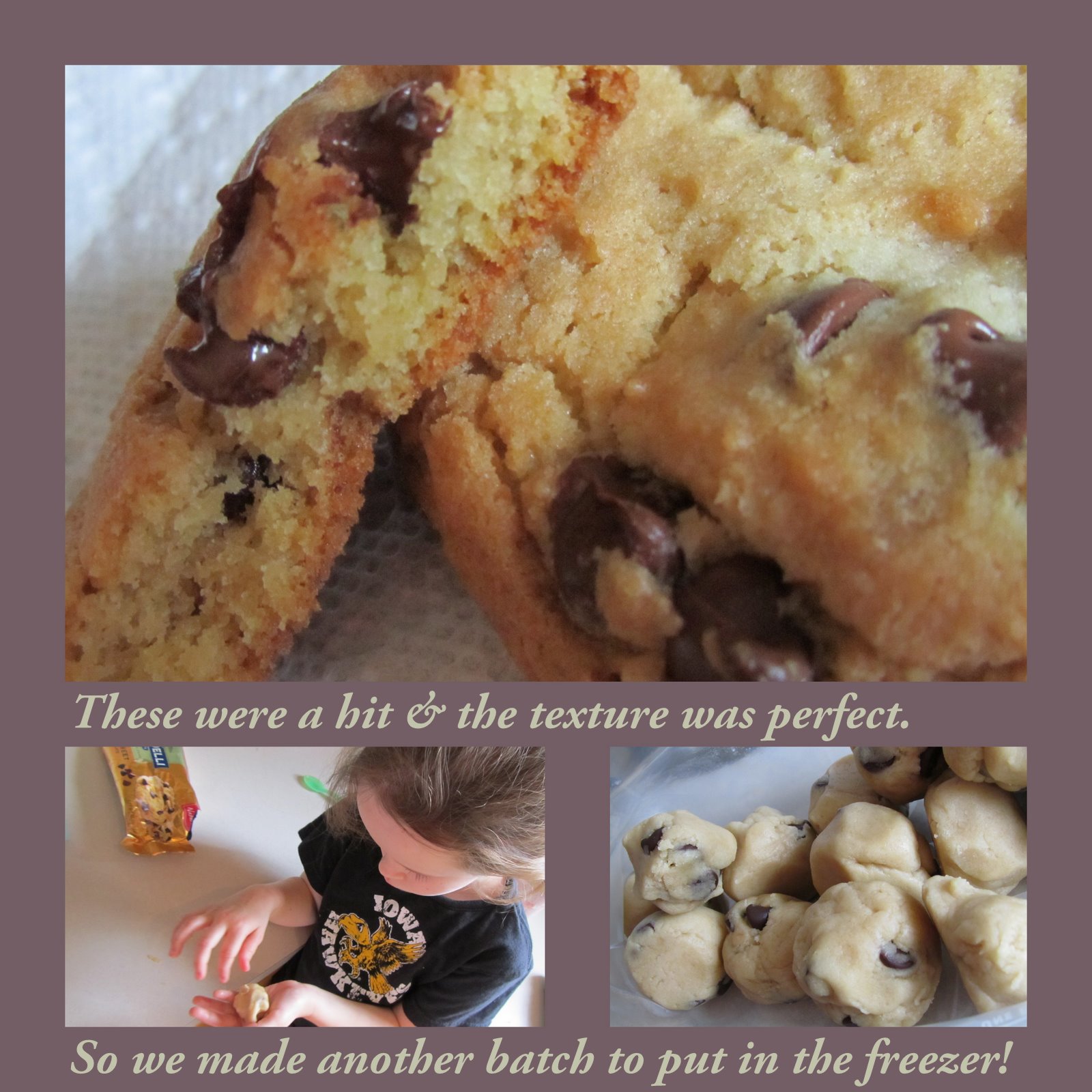 It's Yummy to My Tummy Crinkly Chocolate Chip Cookies