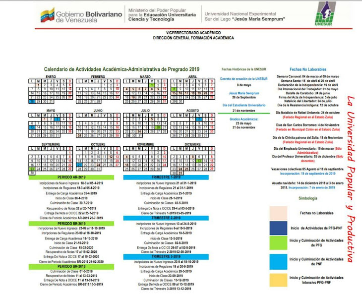 Calendario Académico PFG-PNF 2019