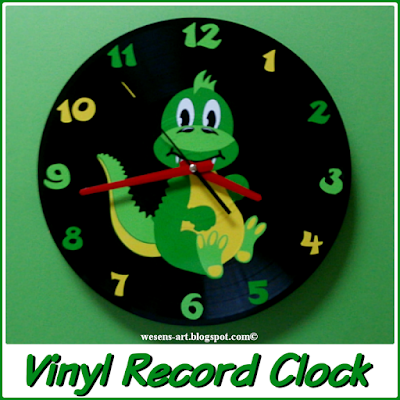 VinylRecordClock wesens-art.blogspot.com