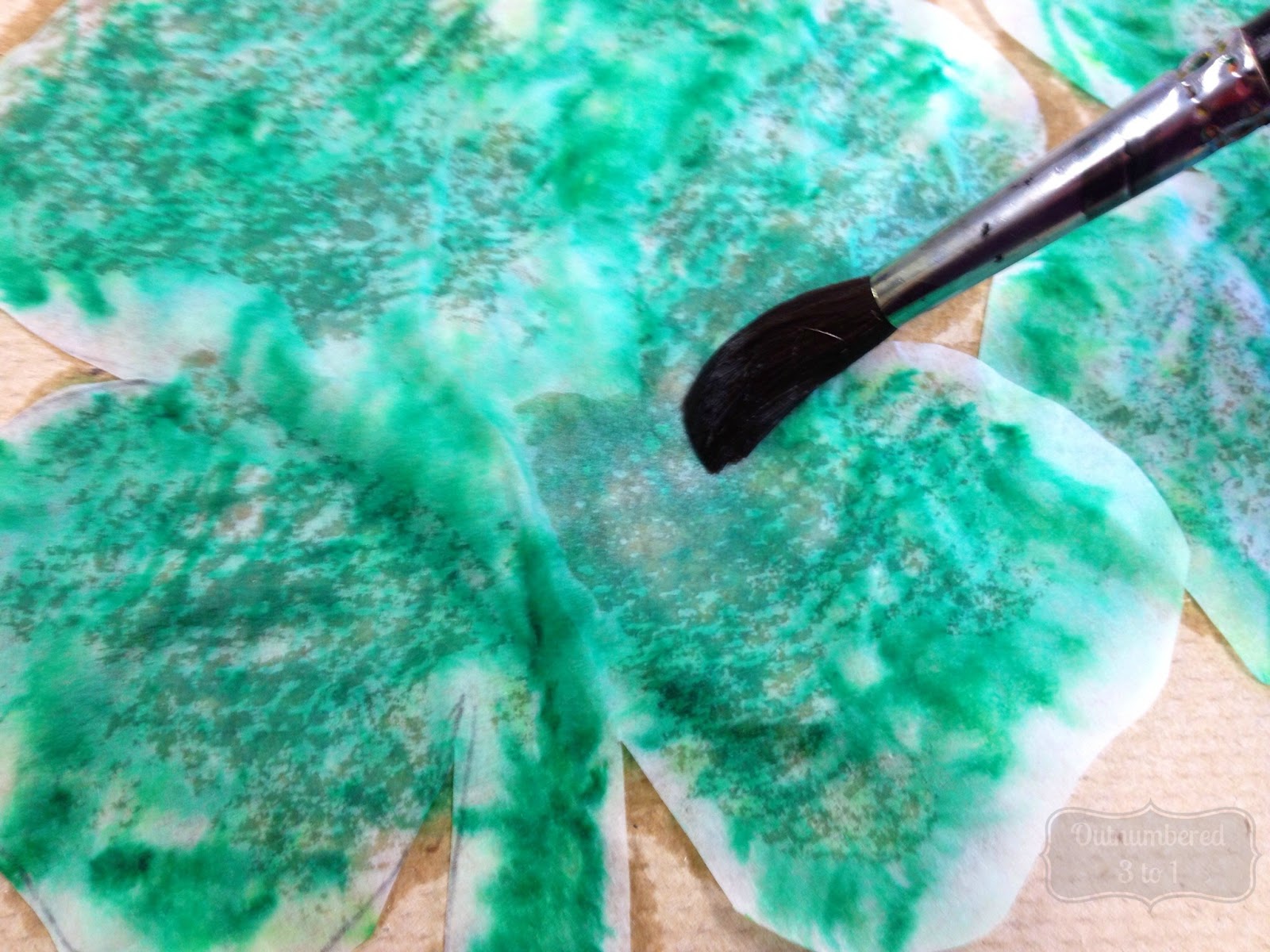 Easy St. Patrick's Day Coffee Filter Shamrocks Outnumbered 3 to 1