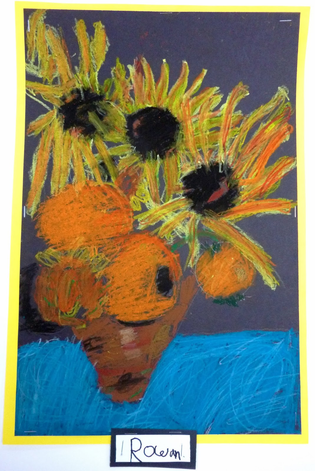 1st Grade Van Gogh Sunflowers… Lesson On Seeing Color