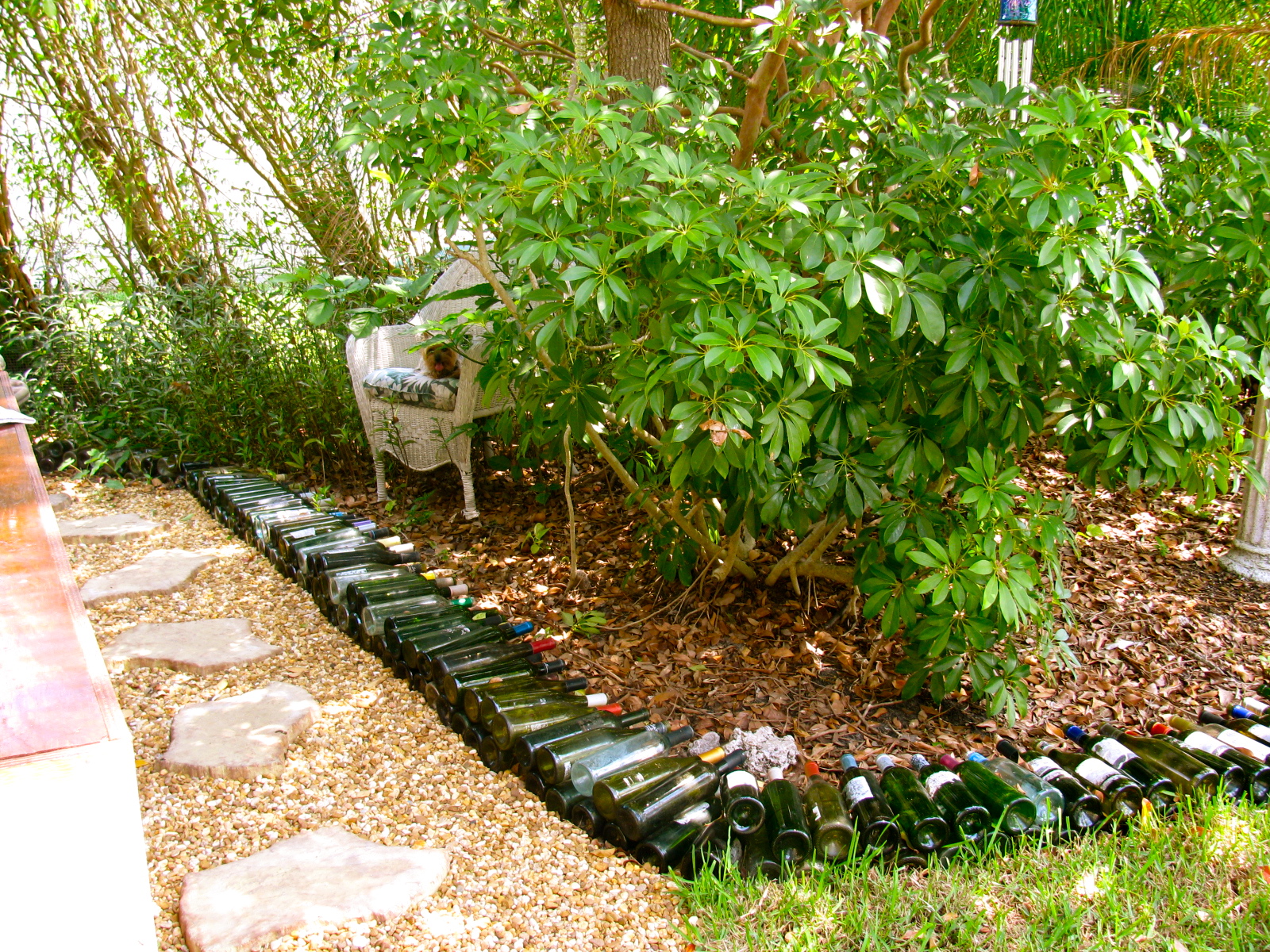 MAY DAYS Wine Bottle Garden Border
