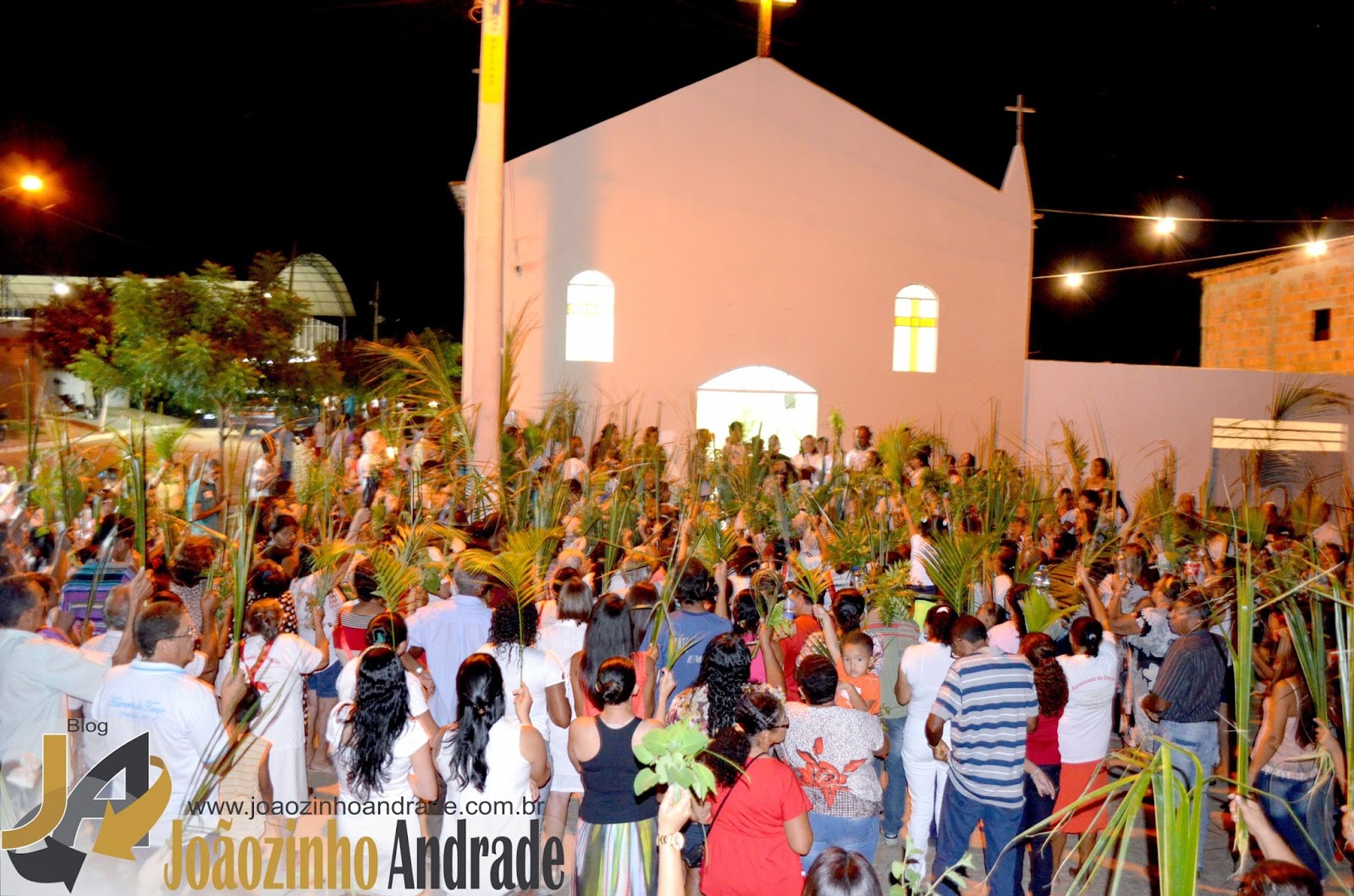 Paróquia Sagrada Família realizou grande procissão de Ramos