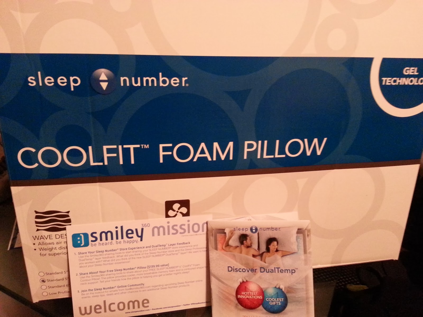 Lovedeals73 Sleep Number "5" Coolfit Foam Contour Pillow