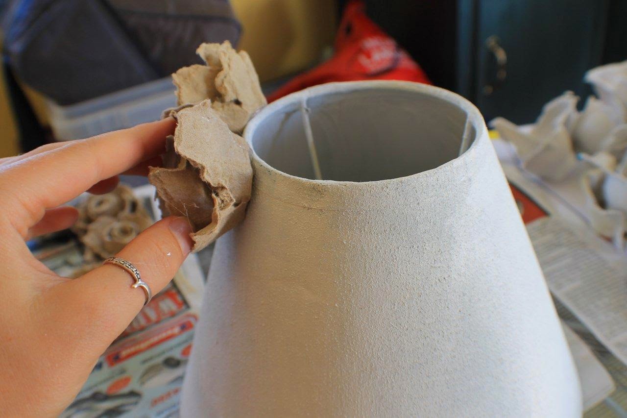 Godzgear Blog Egg Carton Roses and a DIY Lamp Shade!