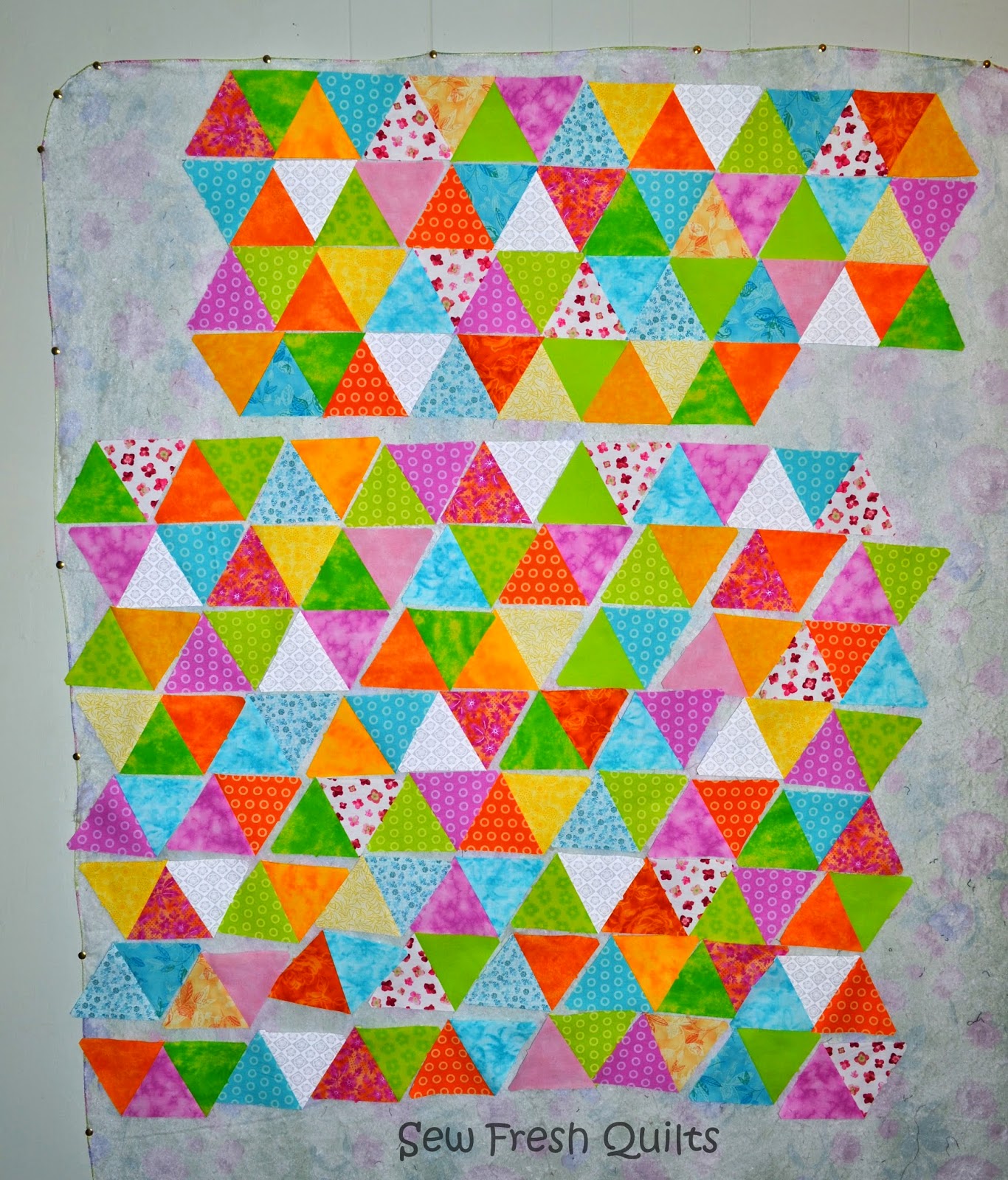Sew Fresh Quilts Equilateral Triangle Quilt Along Week 3