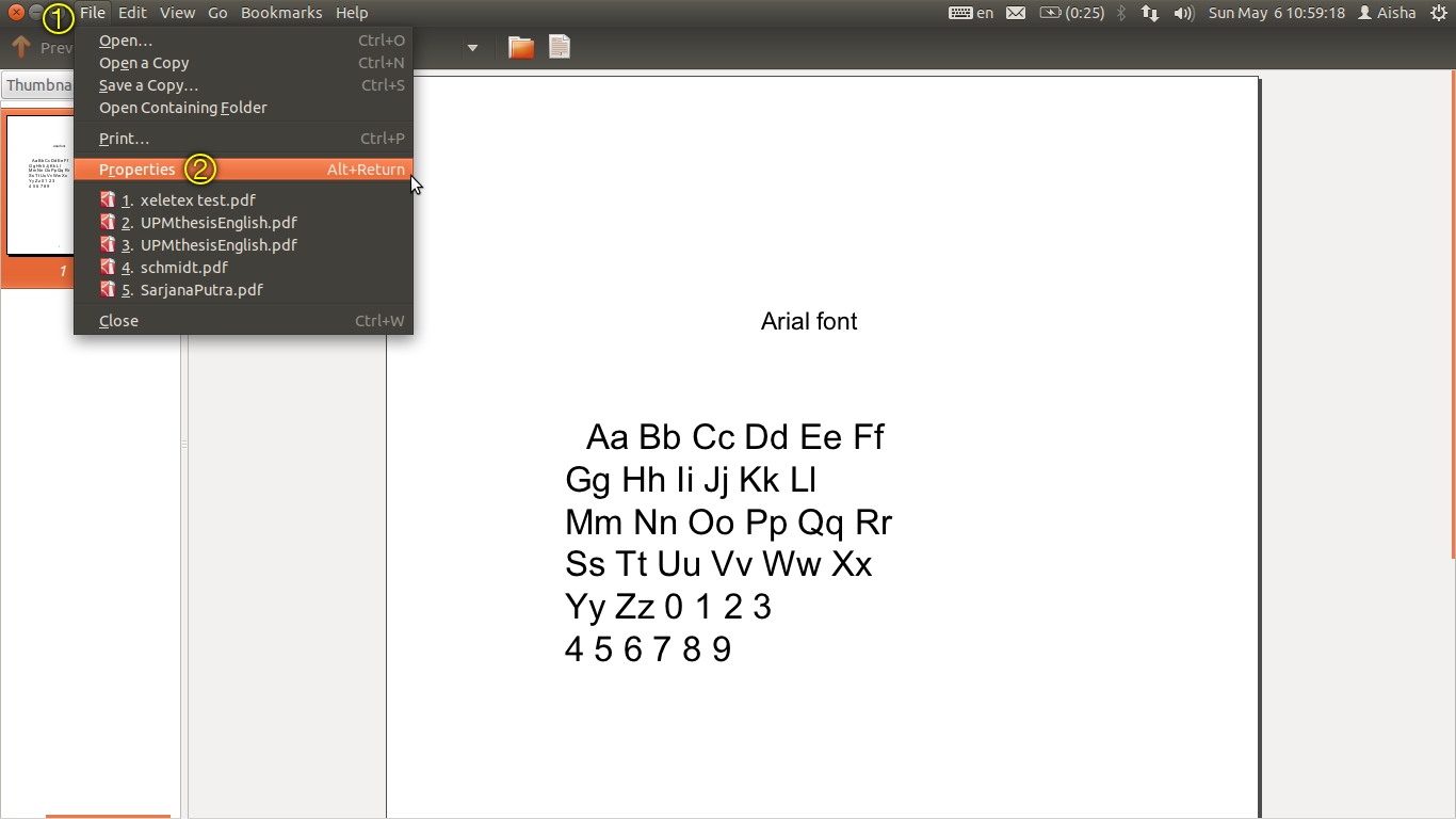 change font latex arial
