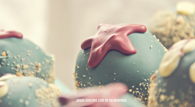 cakepops diseño verano - cakepops estrella de mar