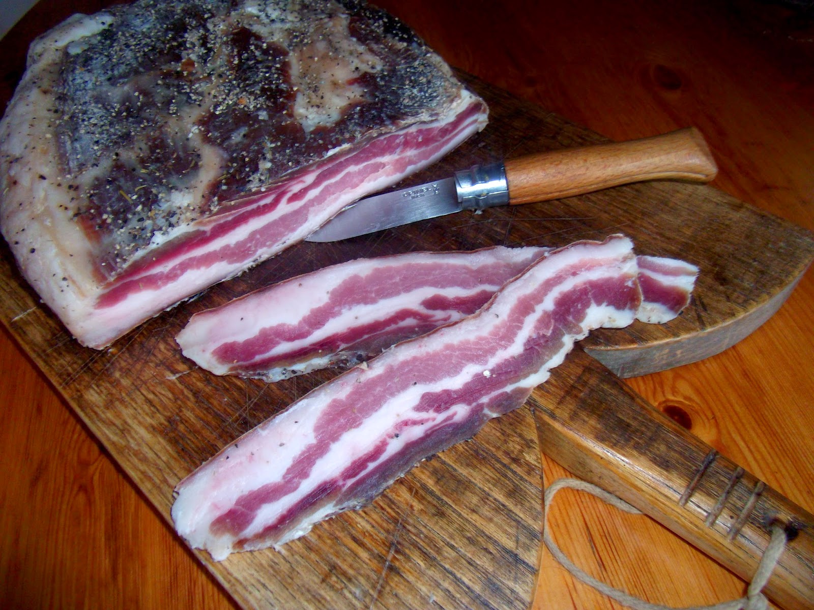 Magnon's Meanderings Home Cured Bacon (Pancetta).