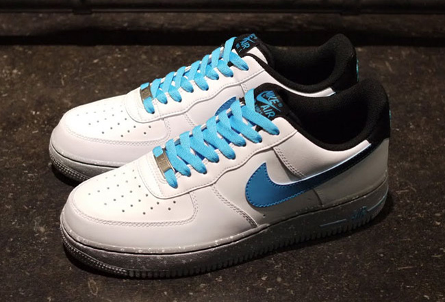 black and baby blue air force ones