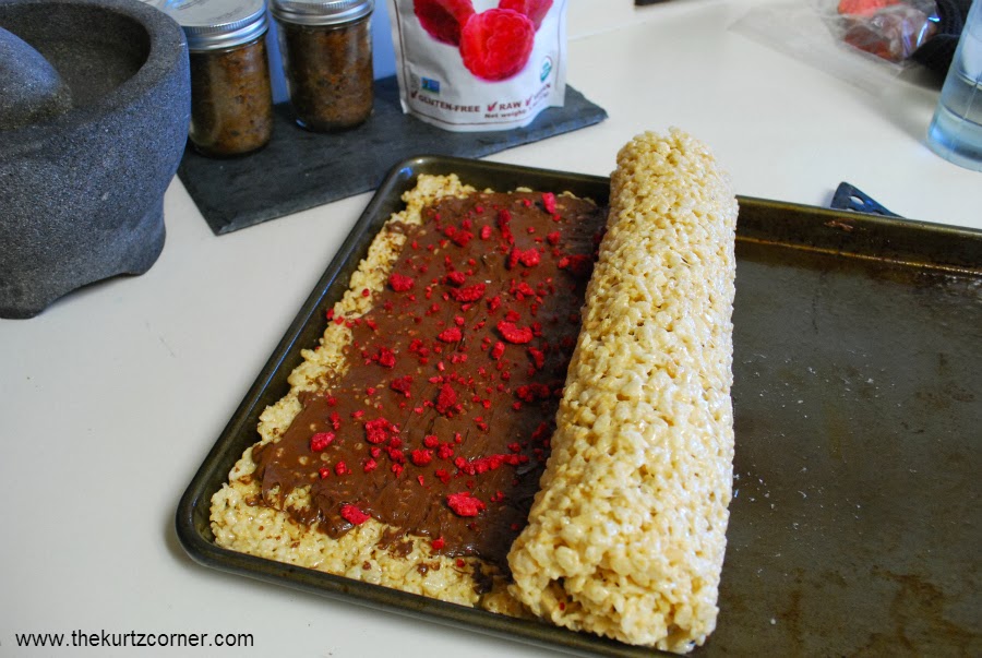 The Kurtz Corner Nutella & Raspberry Rice Krispie Roll