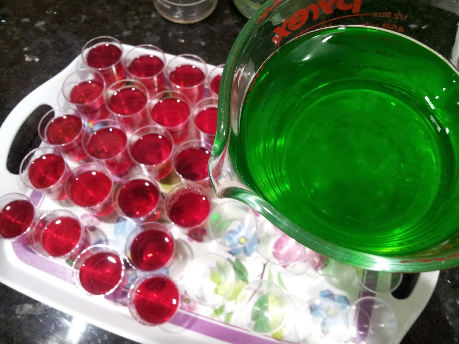 Jarrah Jungle Recipe Raspberry Vodka and Lime Rum Jelly Shots
