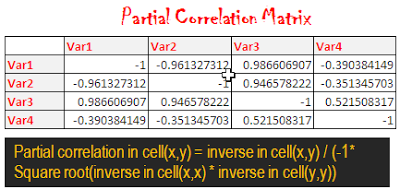 Partial Correlation Matrix