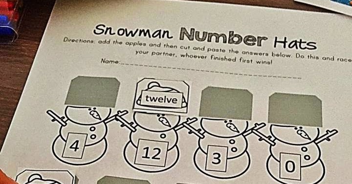 Classroom Freebies Too: Fun First Grade Math Printable Cut & Paste
