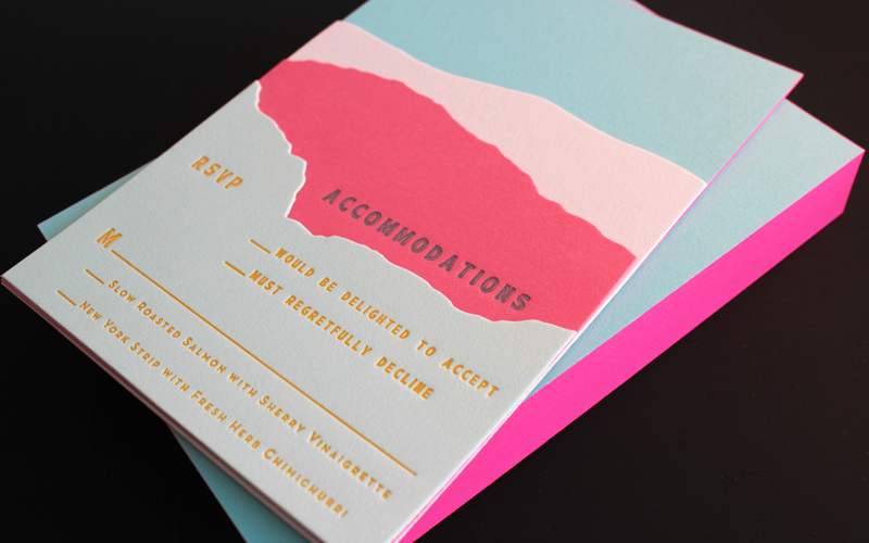 DREAMING OF PALM TREES: Letterpress Wedding Invites