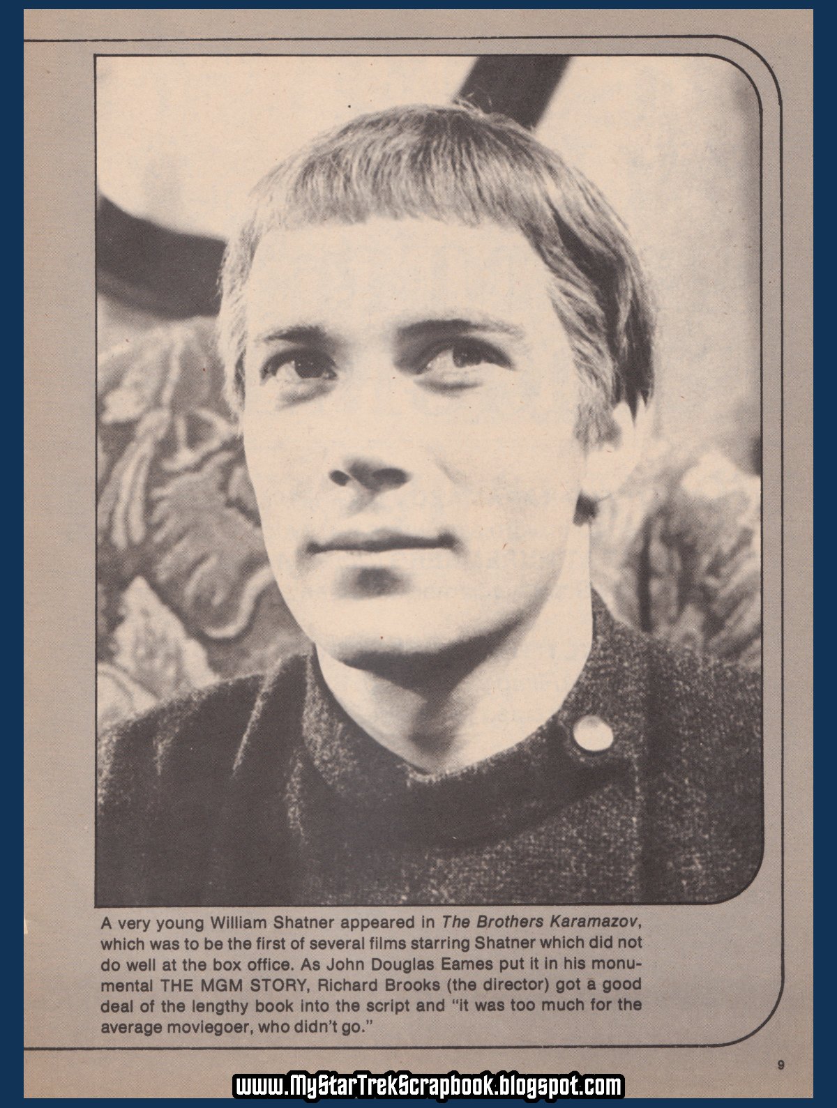 A very young William Shatner in The Brothers Karamazov Shatner, Star