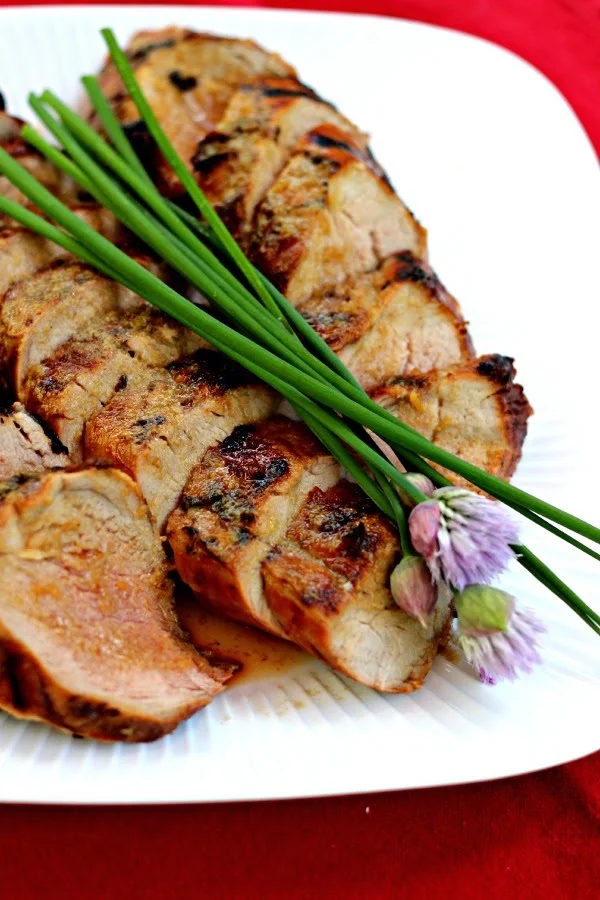 Grilled Ginger Honey Pork Tenderloin: Asian inspired flavors make this pork shine! #pork #leanmeat