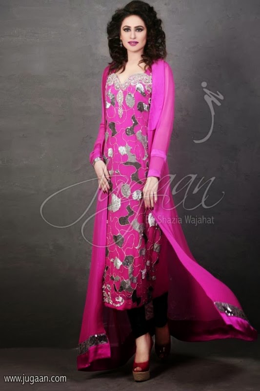Jugaan Beautiful Formal Wear Dress Collection 2014 For Women