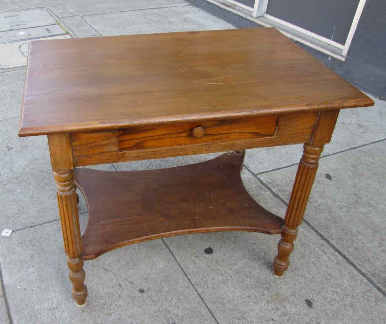 UHURU FURNITURE & COLLECTIBLES SOLD Small Oak Library Table 80